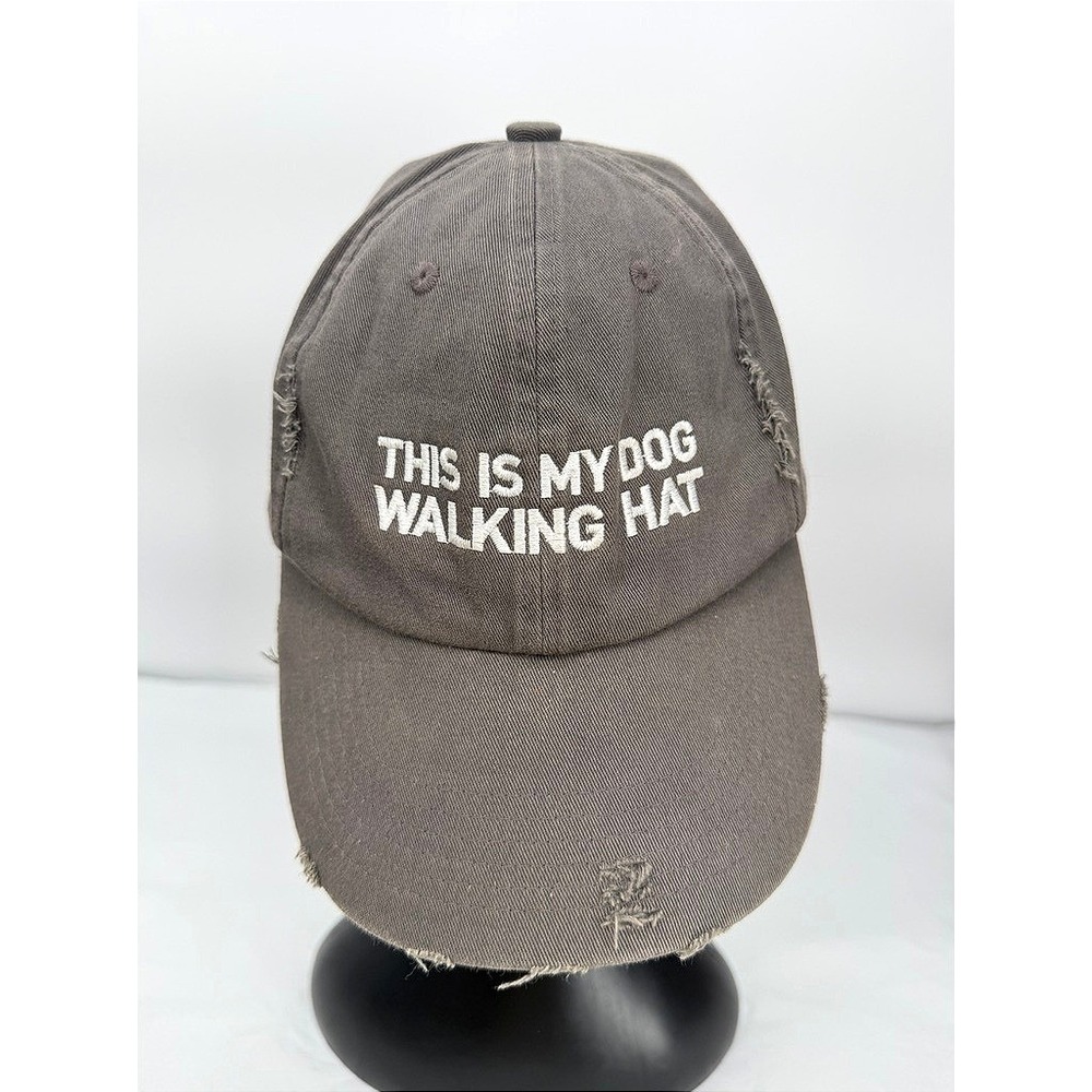 District DT600 Baseball Cap 'This Is My Dog Walking Hat' Distressed Pet OSFM